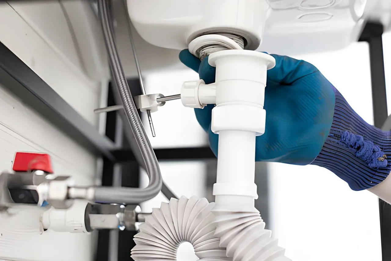 Technician inspecting a property service issue
